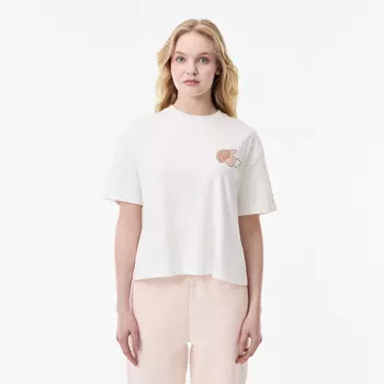 Женская футболка Lacoste из хлопка