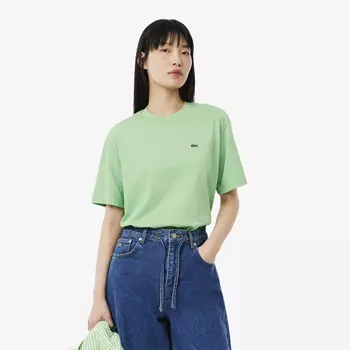 Женская футболка Lacoste Loose Fit из мягкого хлопка