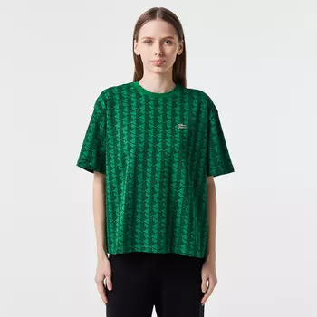 Женская хлопковая футболка Lacoste