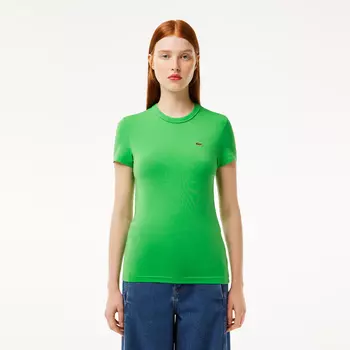 Женская хлопковая футболка Lacoste Relaxed Fit