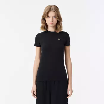 Женская хлопковая футболка Lacoste Relaxed Fit