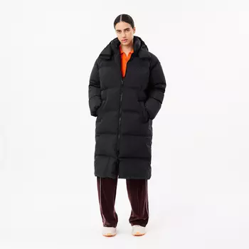 Женский длинный пуховик Lacoste с капюшоном