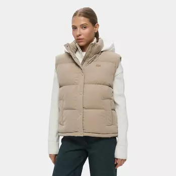 Женский стёганый жилет Lacoste с капюшоном