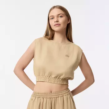 Женская лёгкая рубашка Lacoste из смеси льна