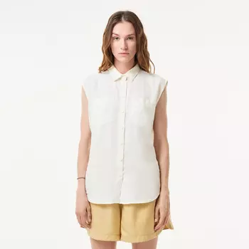 Женская рубашка Lacoste из льна и тенселя