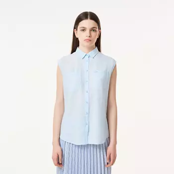 Женская рубашка Lacoste из льна и тенселя