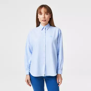Женская рубашка Lacoste Oversized Fit в полоску