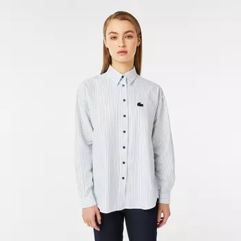 Женская рубашка Lacoste Oversized Fit в полоску
