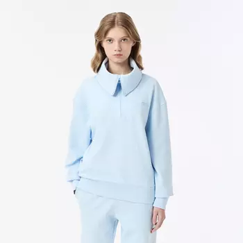 Женская хлопковая толстовка Lacoste с высоким воротом