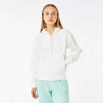 Женская толстовка Lacoste из смеси органического хлопка с флисом
