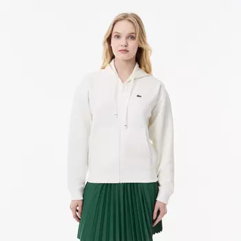 Женская толстовка Lacoste с капюшоном на молнии
