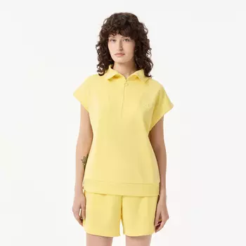 Женская толстовка Lacoste с высоким воротом на молнии без рукавов