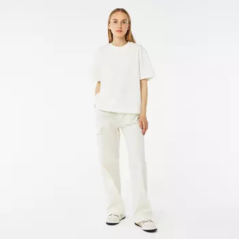 Женские хлопковые брюки-карго Lacoste
