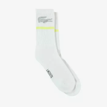 Женские черные носки Lacoste с принтом