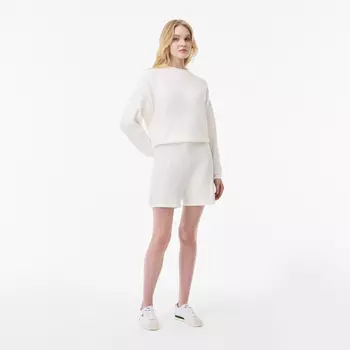 Женские рельефные шорты Lacoste из смеси хлопка