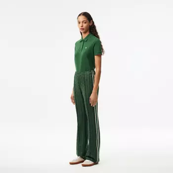 Женские расклешенные спортивные брюки Lacoste с монограммой