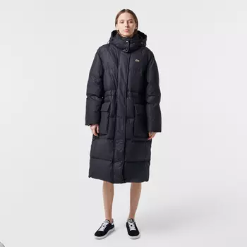 Женский длинный пуховик Lacoste Oversized с регулируемой талией