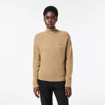 Женский шерстяной свитер Lacoste с высоким воротом