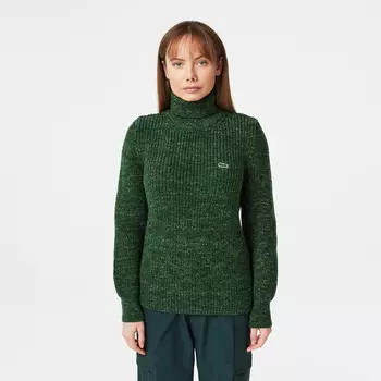 Женский шерстяной свитер Lacoste с высоким воротом