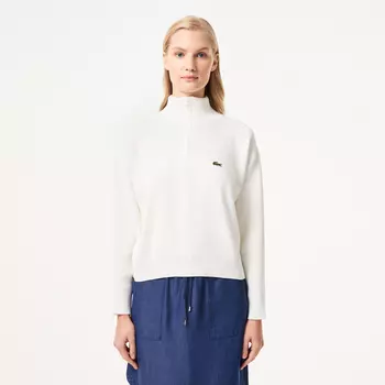 Женский свитер Lacoste Relaxed Fit на молнии