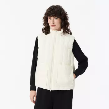 Женский стёганый жилет Lacoste на молнии с открытыми карманами