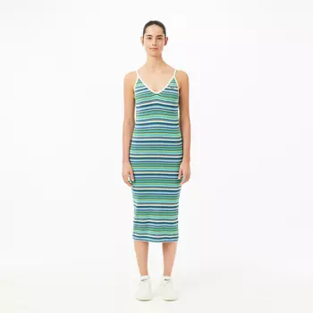 Женское длинное платье Lacoste в полоску
