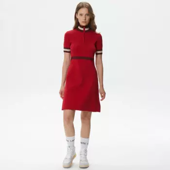 Женское платье Lacoste Slim Fit с высоким воротом на молнии