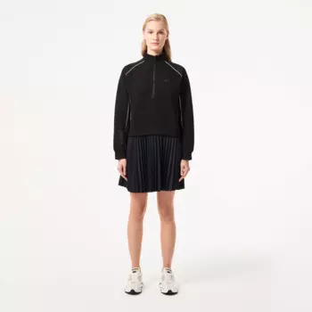Женское плиссированное платье-толстовка Lacoste на молнии