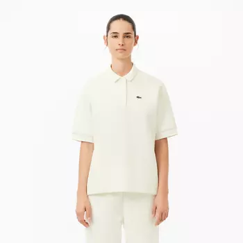 Женское поло Lacoste из смеси эластичного органического хлопка