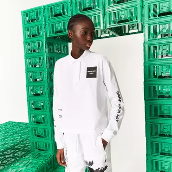 Женское поло Lacoste L!VE x Minecraft Oversized Fit