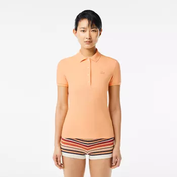 Женское поло Lacoste Slim Fit из эластичного хлопка