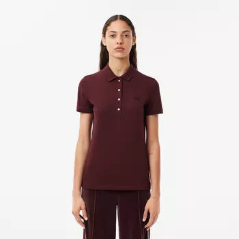 Женское поло Lacoste Slim Fit из эластичного хлопка