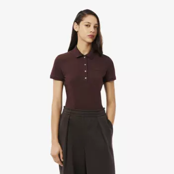 Женское поло Lacoste Slim Fit из эластичного хлопка