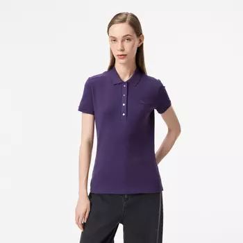 Женское поло Lacoste Slim Fit из эластичного хлопка