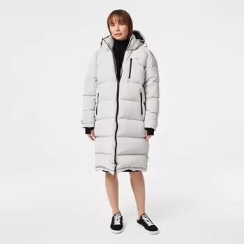 Женское стеганая куртка-пуховик Lacoste с капюшоном