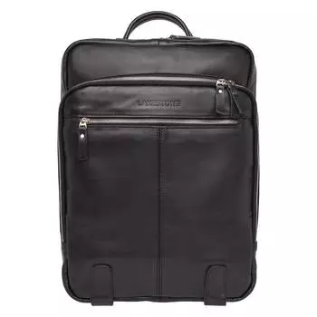 Мужской кожаный рюкзак для ноутбука Salmons Black