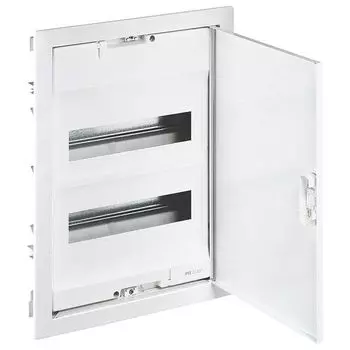 001432 Щит встраиваемый Nedbox - с плоской металлической дверью цвет RAL 9010 - 2 рейки - 24+4 модулей Nedbox Legrand