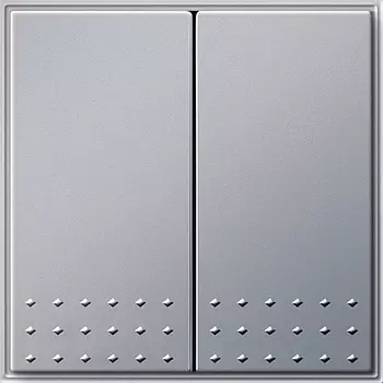 012865 Трехклавишный перелючатель с самовозвратом 10А/250В в сборе Алюминий Gira TX44