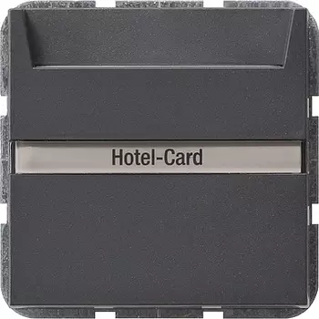 014028 Выключатель для карт, используемых в отелях Антрацит Gira