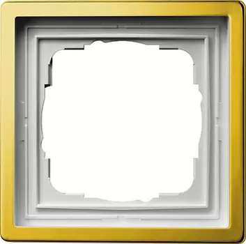 0211113 Рамка F100 Латунь 1-постовая Gira