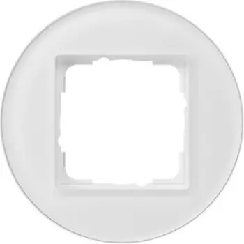 0211130 Рамка установочная Studio Белое стекло 1-постовая Gira