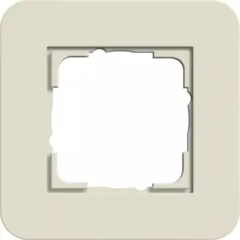 0211417 Рамка с белой подложкой E3 Песочный / Белый 1-постовая Gira