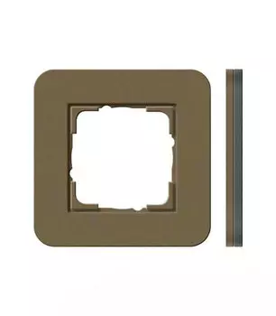 0211426 Рамка с антрацитовой подложкой E3 Умбра / Антрацит 1-постовая Gira
