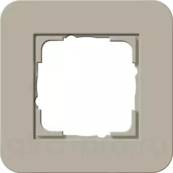 0211428 Рамка с антрацитовой подложкой E3 Светло-бежевый / Антрацит 1-постовая Gira