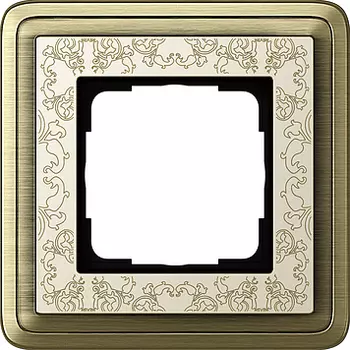 0211663 Рамка Classix Art Бронза / Кремовый 1-постовая Gira