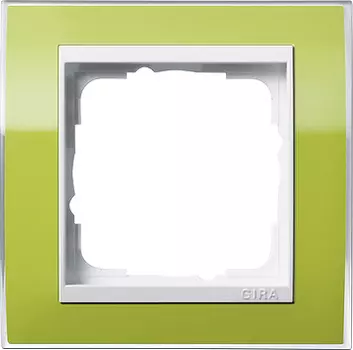 0211743 Рамка Event Clear Зеленый / Белый 1-постовая Gira