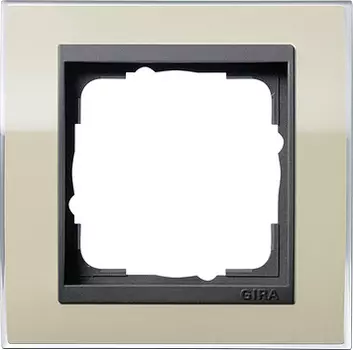 0211778 Рамка Event Clear Песочный / Черный 1-постовая Gira