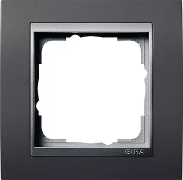 021181 Рамка Event Черный / Алюминий 1-постовая Gira