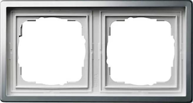 0212114 Рамка F100 Платина 2-постовая Gira