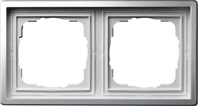 0212115 Рамка F100 Хром 2-постовая Gira